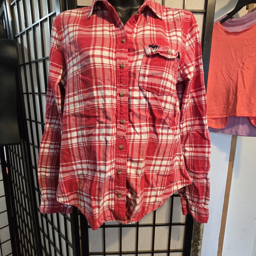 Abercrombie & Fitch A&F M Long Sleeve Button Down Shirt Plaid Check - Picture 2 of 9